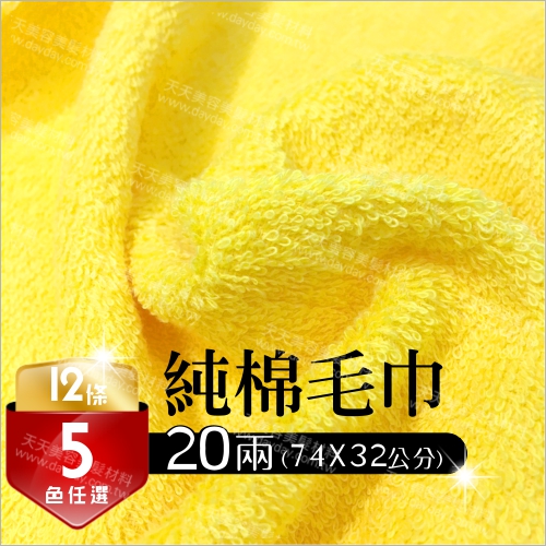 新淇台灣製20兩純棉吸水毛巾單染